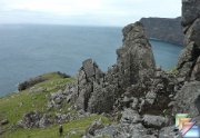 Neist 2 * Climbing in the rain at Neist Point * (4 Slides)